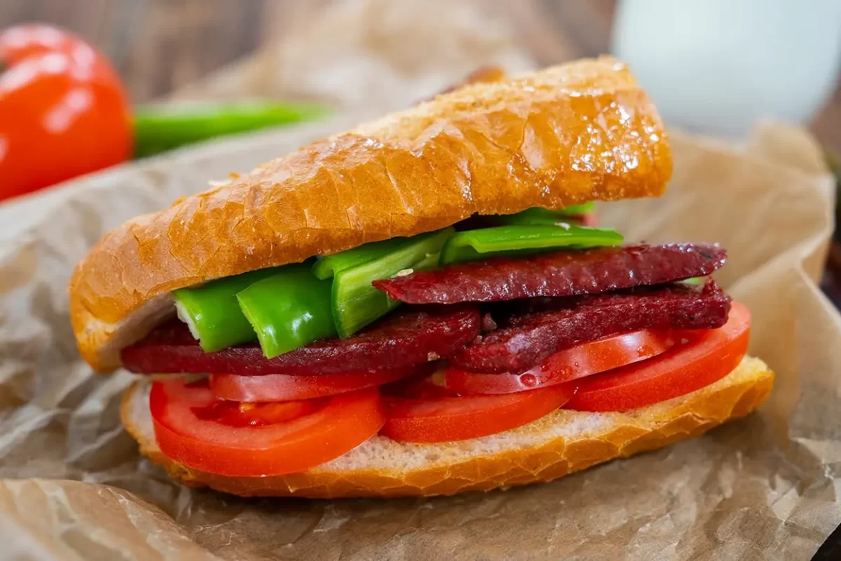 Karamelize Soğanlı Sucuk Ekmek